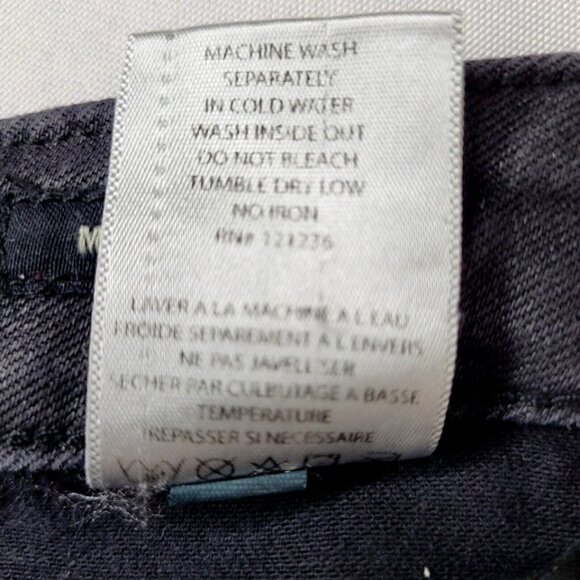 Cult of Individuality Jeans Women Size 31 34X29 Black Skinny Waxed Coated Moto - Picture 12 of 16